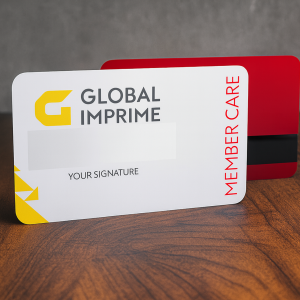 Carte Plastique Blanche Bande Magnétique + Signature