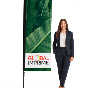 Drapeau Squareflag Taille M 65 x 244 cm structure + impression