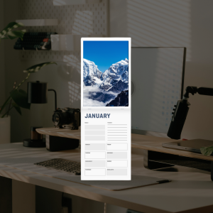 Calendrier Agrafé et Perforé Sans Couverture Portrait A4 - 28 pages